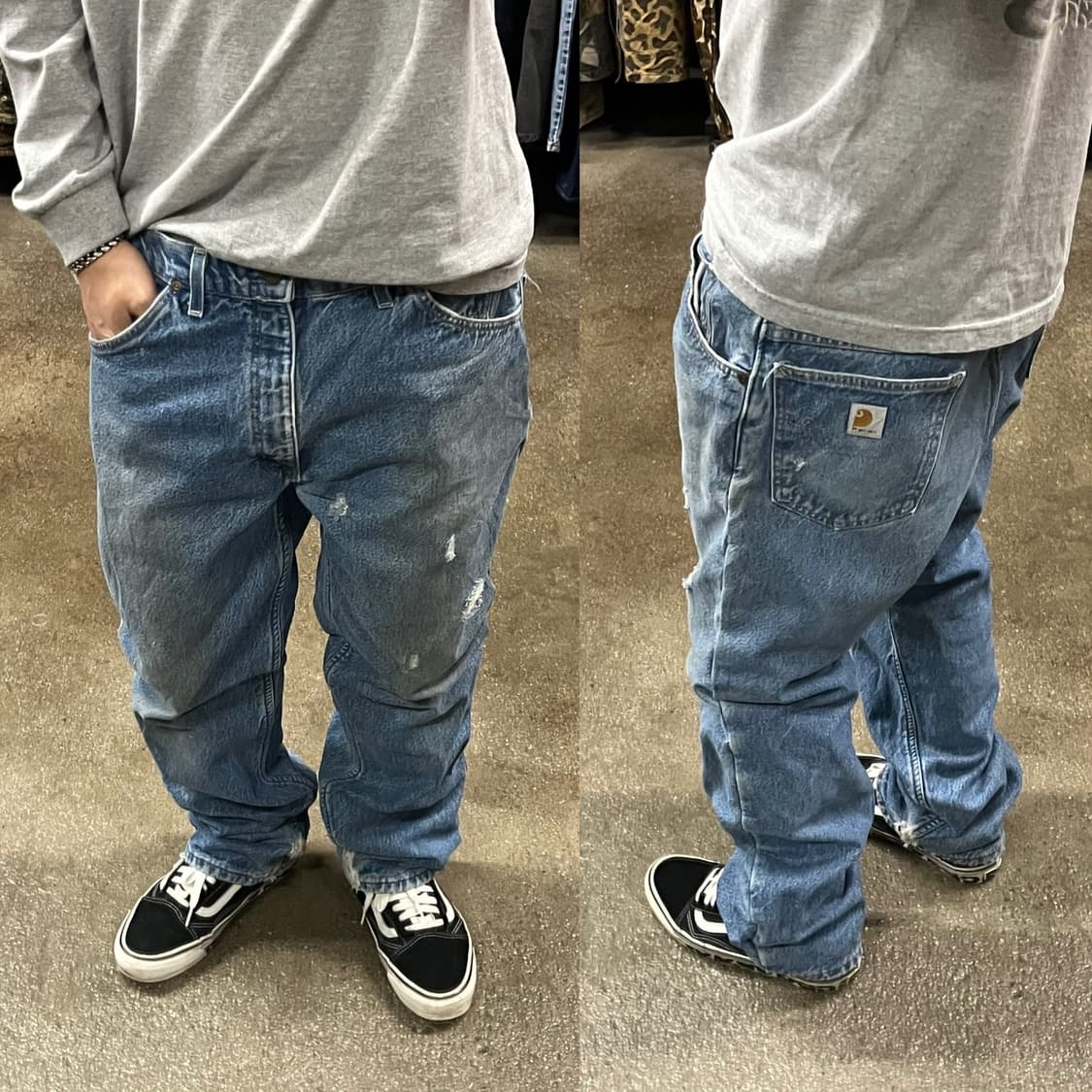 90s Carhartt 플란넬 라인드 데님 팬츠 (37“) 상품이미지6