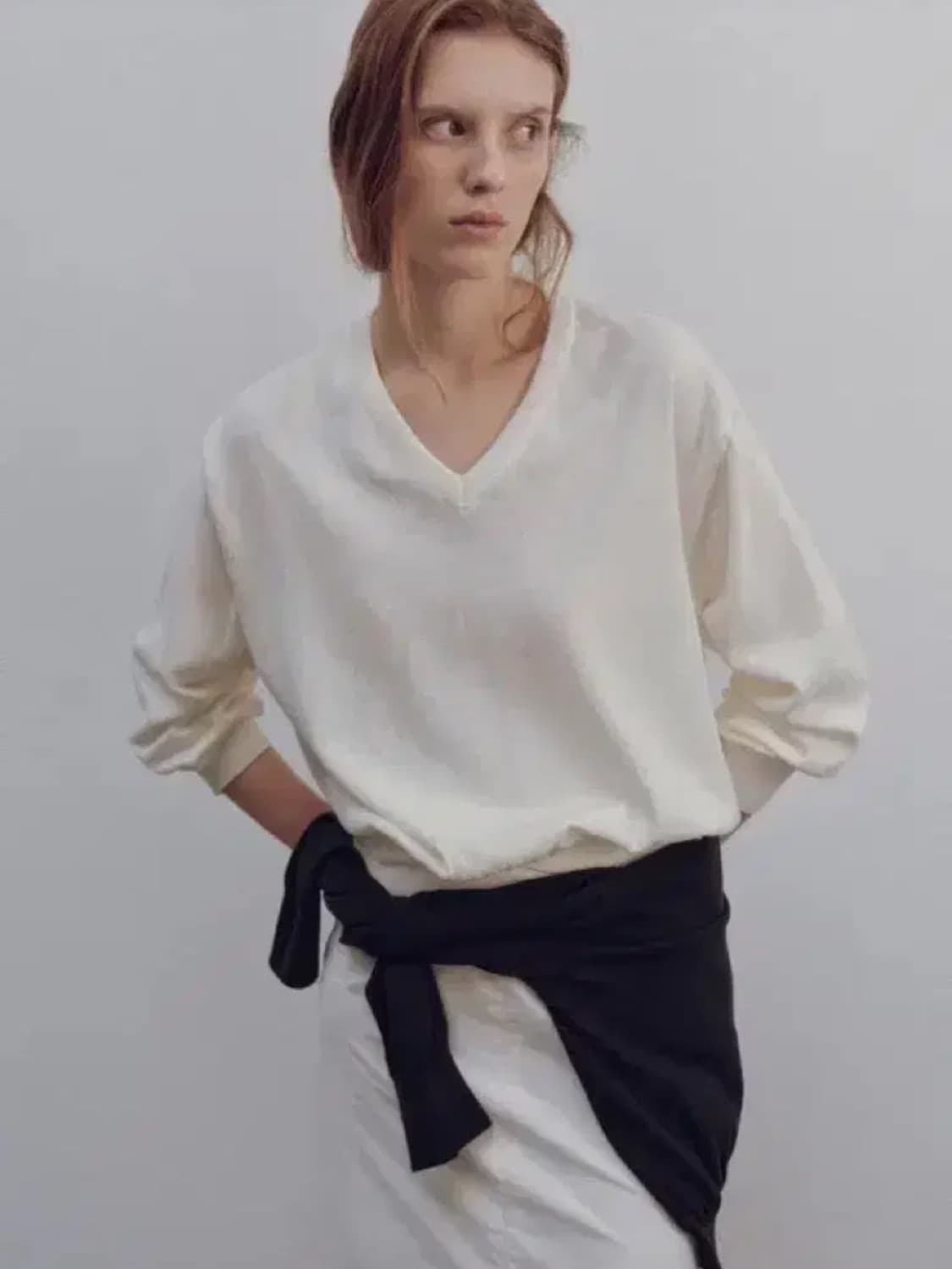 낫띵리튼 Pipley v-neck pullover (Ivory) s 상품이미지2