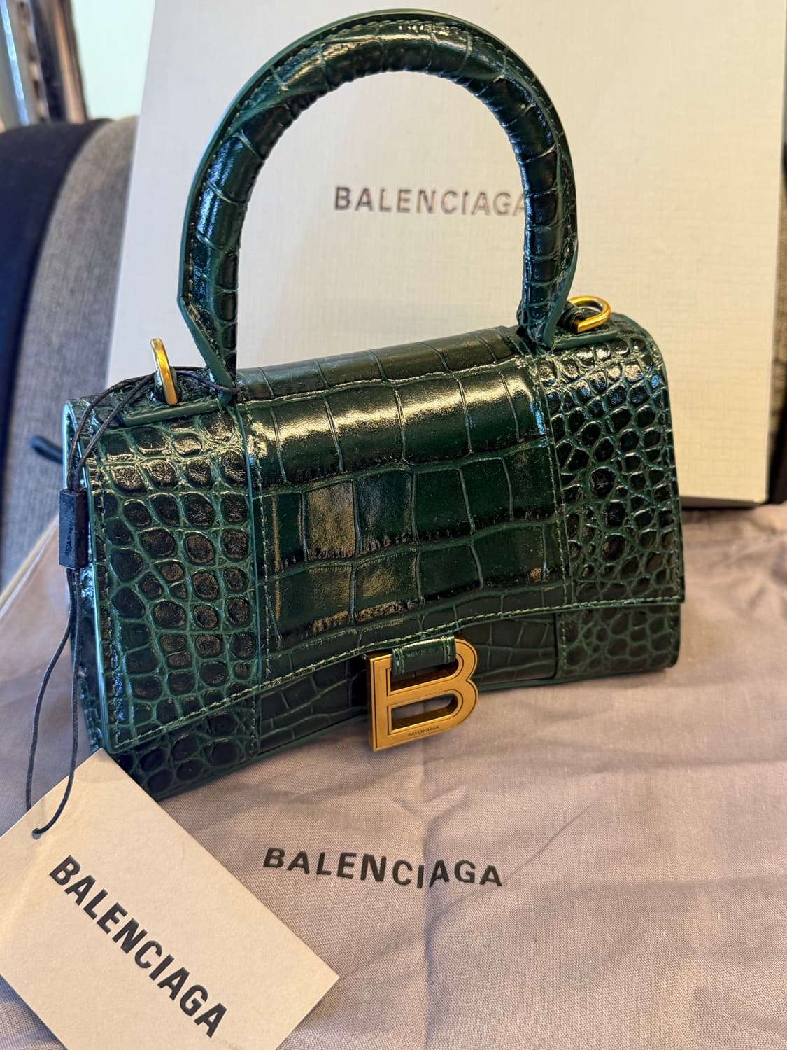 Balenciaga 샤이니 크로커 아워글래스 탑핸들백 상품이미지2