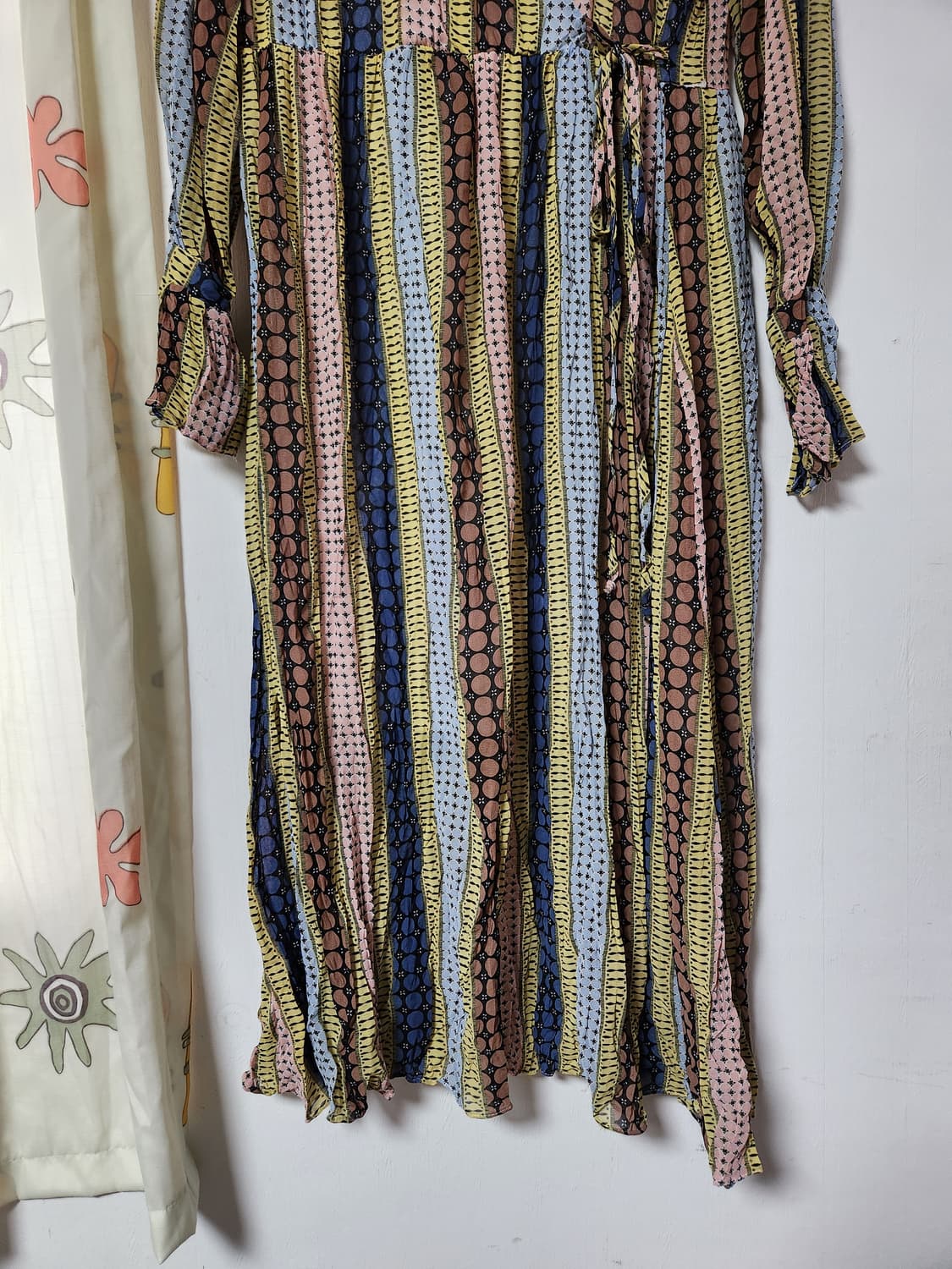 L'ECCOVE 스트라이프 패턴 롱 원피스F 상품이미지4