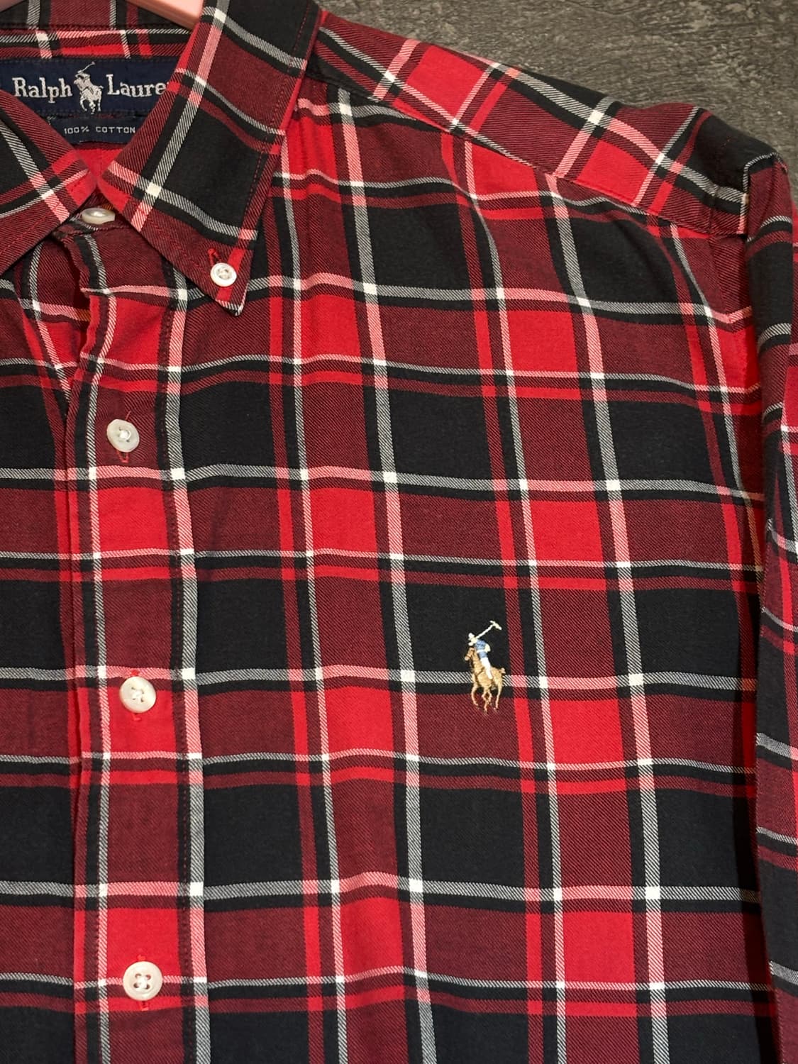 폴로 랄프로렌 체크 남방 셔츠 95사이즈 상품이미지4