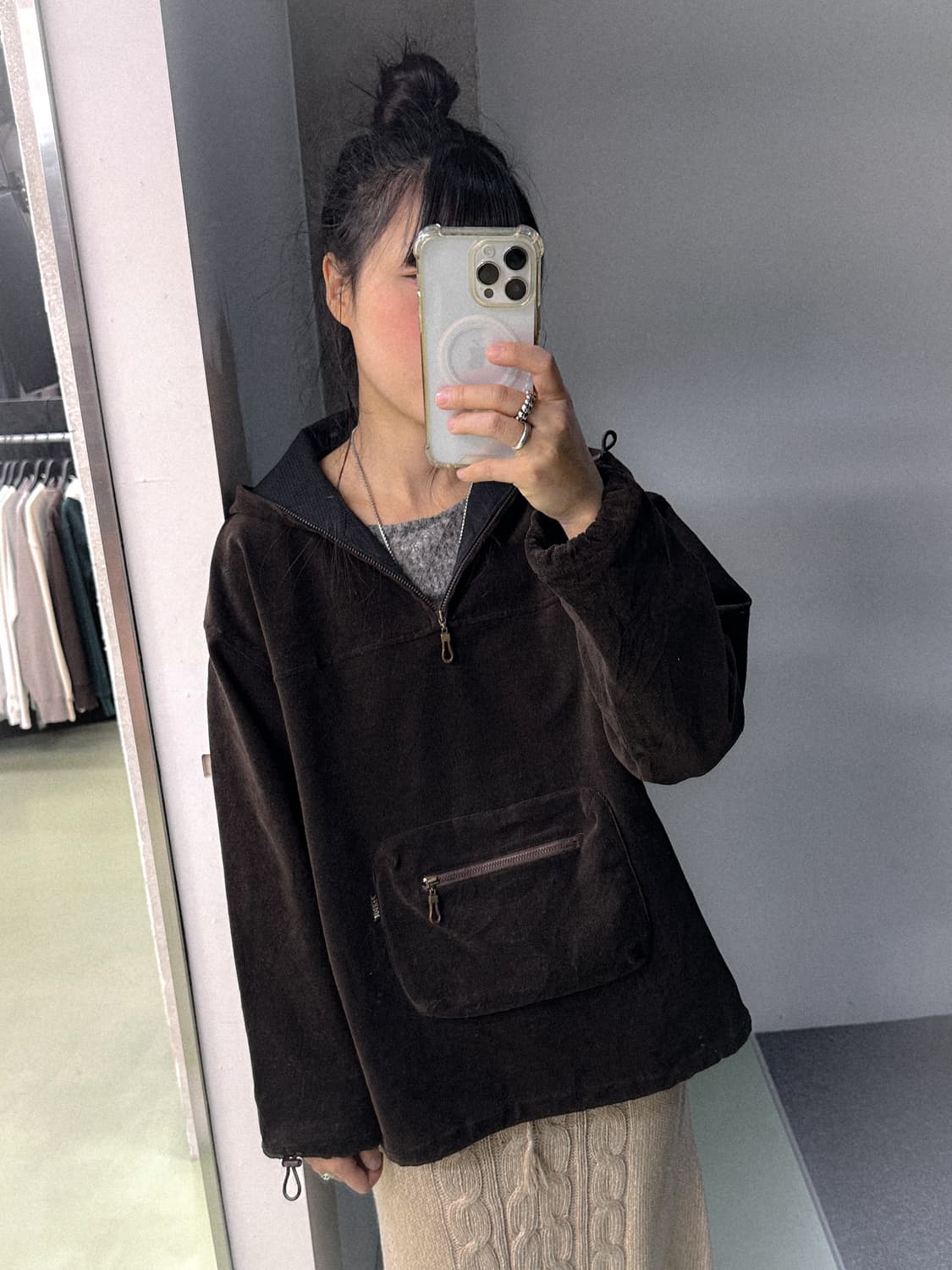 per due brown corduroy hd anorak 상품이미지2