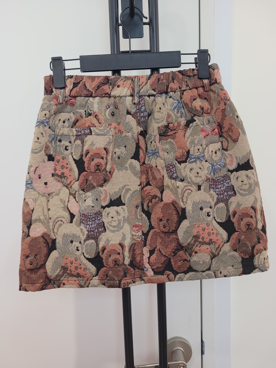 오디너리 홀리데이 테디베어 패턴 자카드 미니스커트 S사이즈 상품이미지2