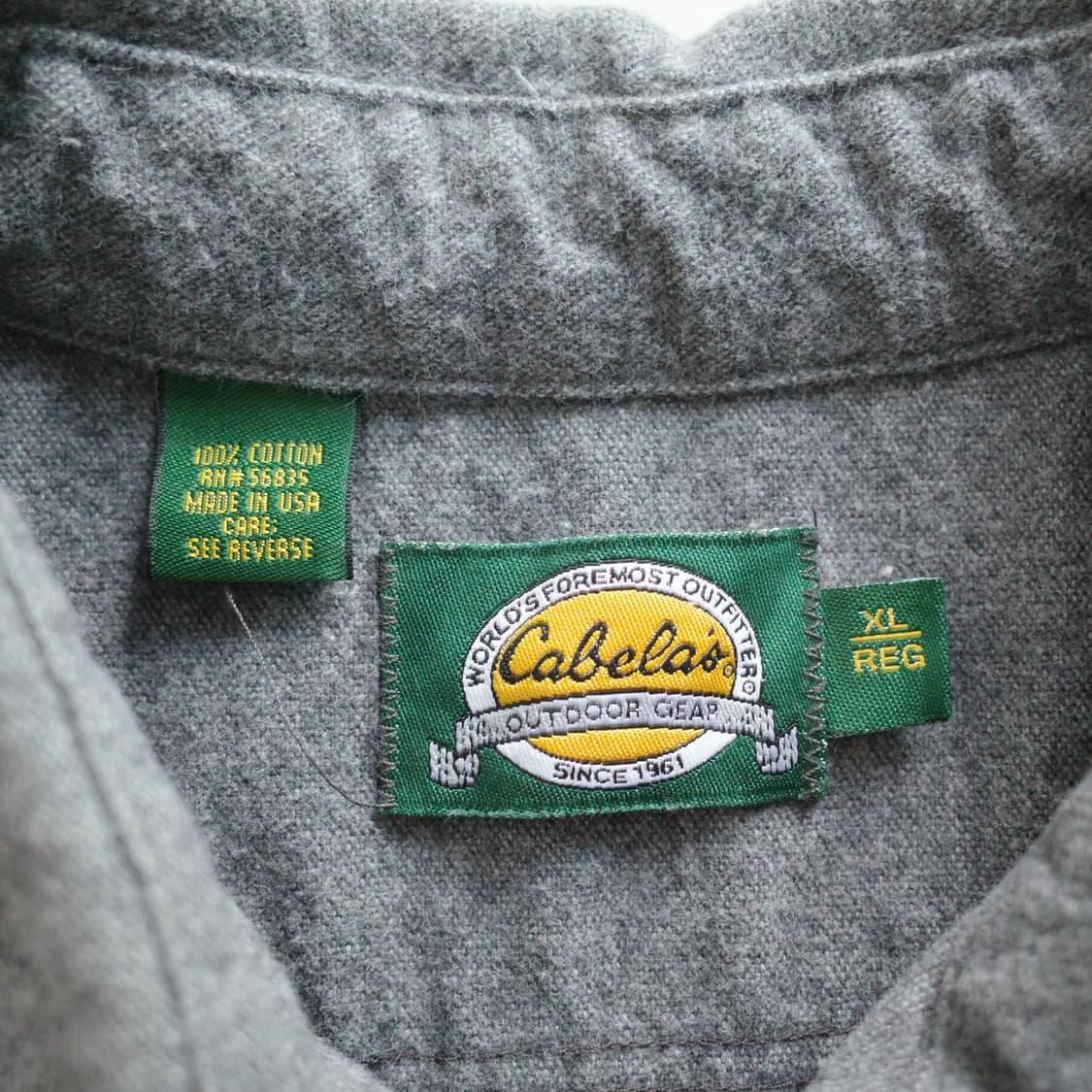 90s 카벨라스 Cabela's 사슴자수 해비 플라넬 셔츠 XL 미국생산 상품이미지5