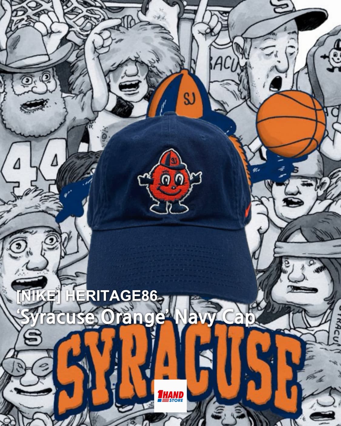 나이키 네이비 모자 NIKE NCAA 시라큐스 오렌지 헤리티지86 볼캡 상품이미지1