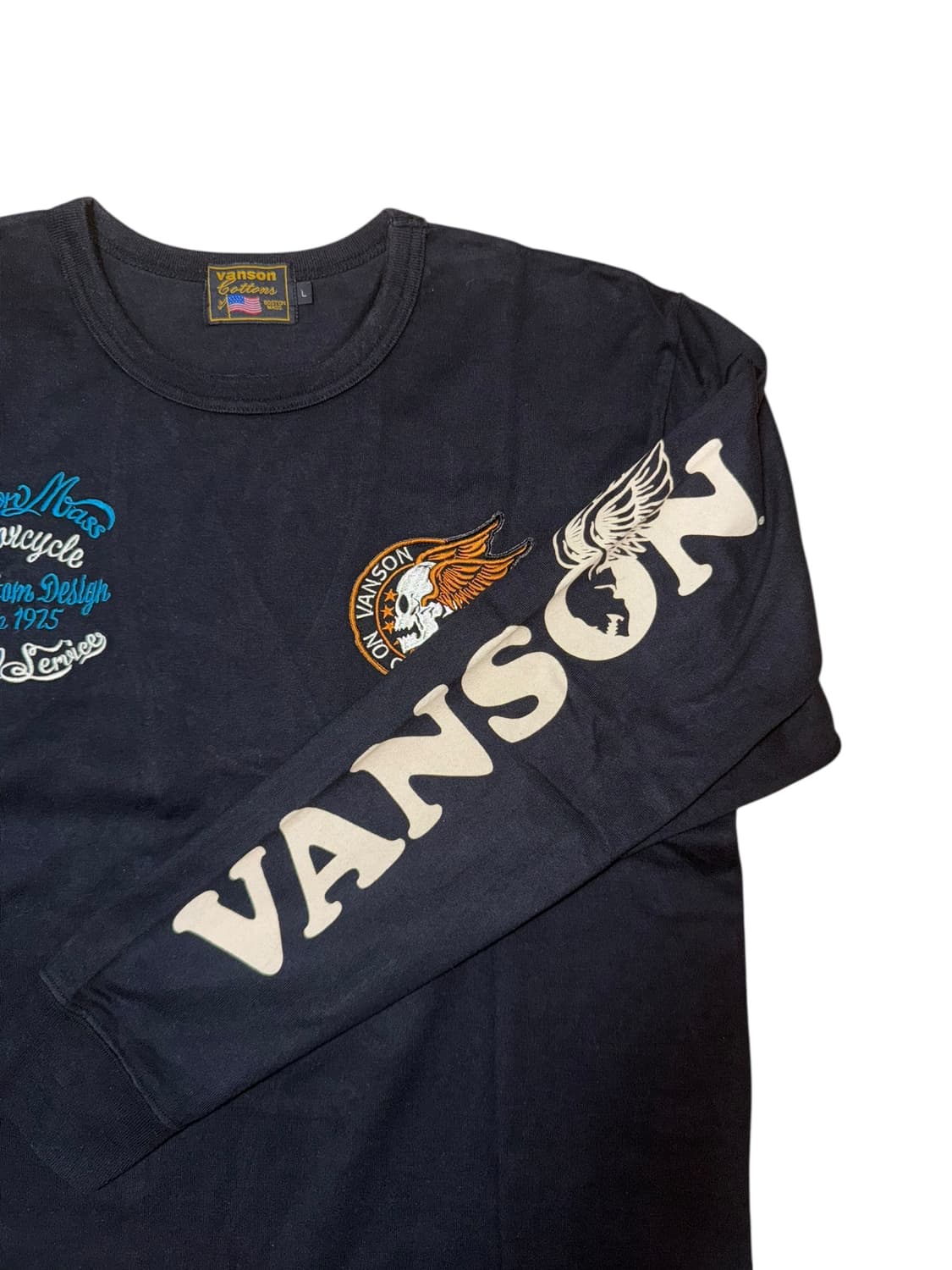 VANSON embroidery long sleeve 상품이미지4