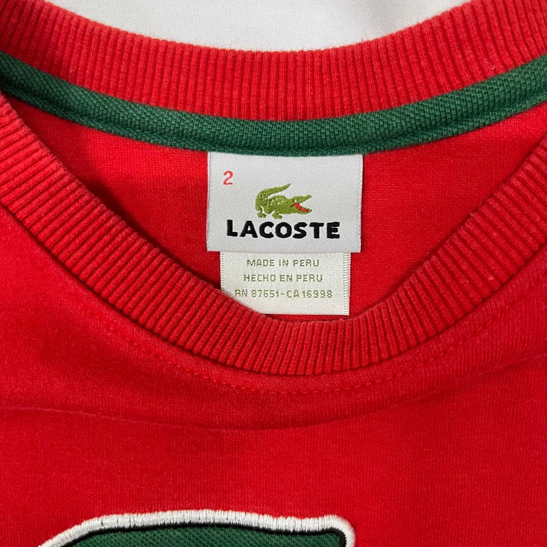 🎣[LACOSTE] 라코스테 빅로고 맨투맨 상품이미지2