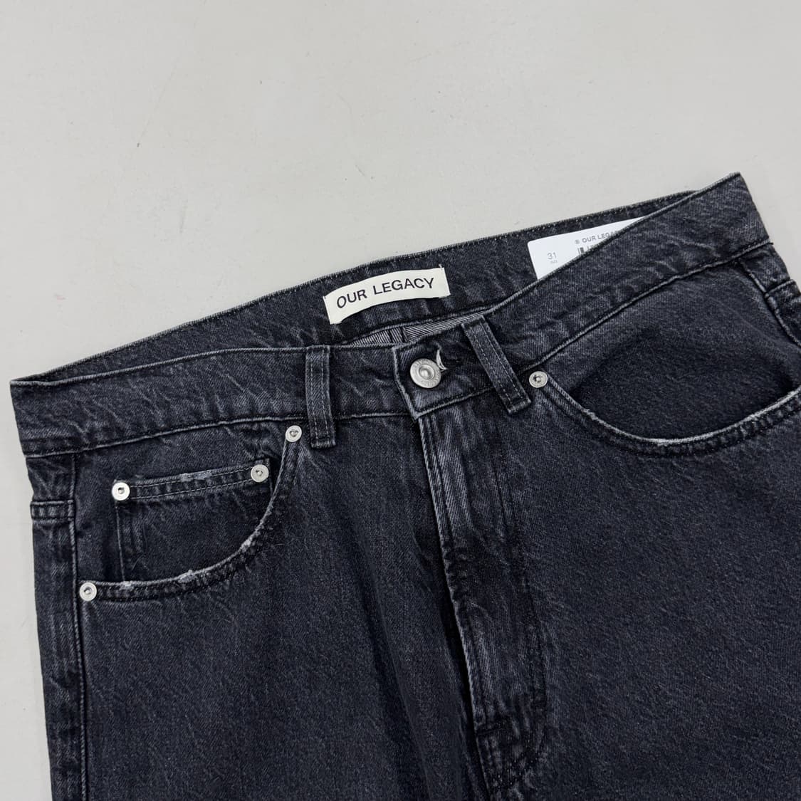 아워레가시 써드컷 슬래쉬 흑청 와이드 데님팬츠 상품이미지4