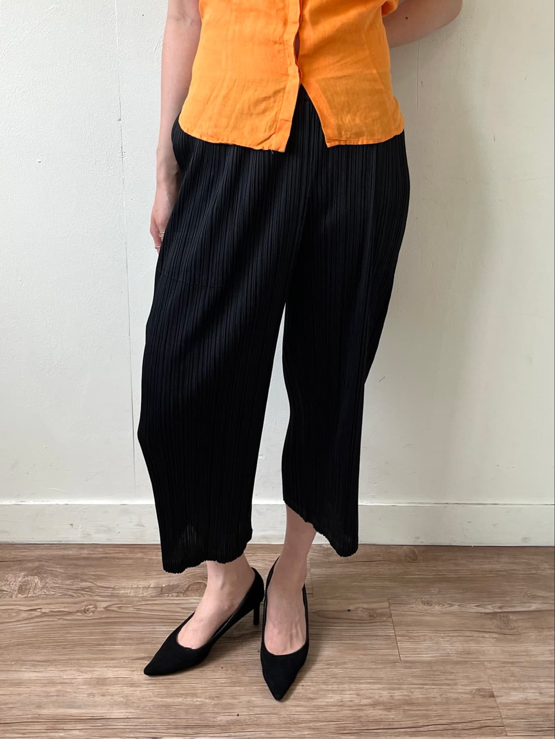 PLEATS PLEASE 블랙 플리츠 팬츠 상품이미지5