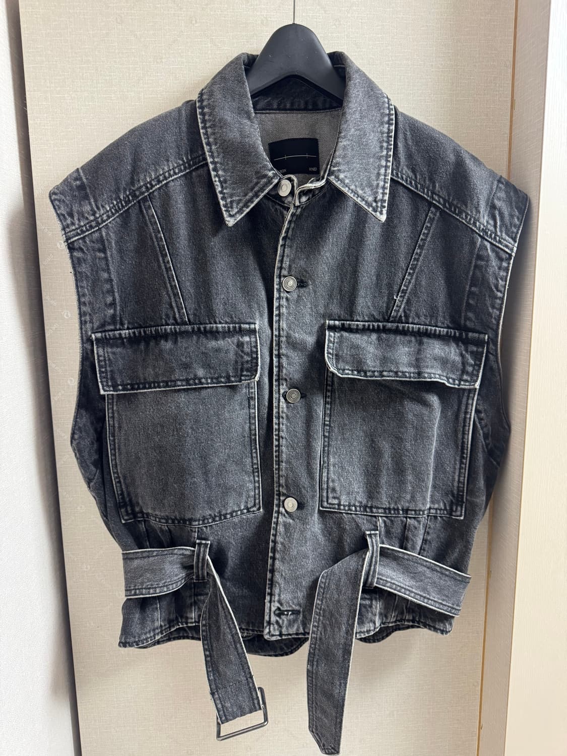 메종미네드 / 흑청 데님 베스트 / L 상품이미지1