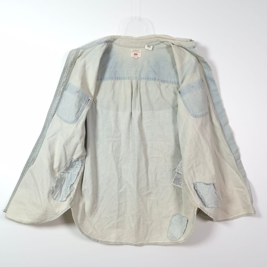 리바이스 보이프렌드 핏 연청 데님 셔츠 M 상품이미지7