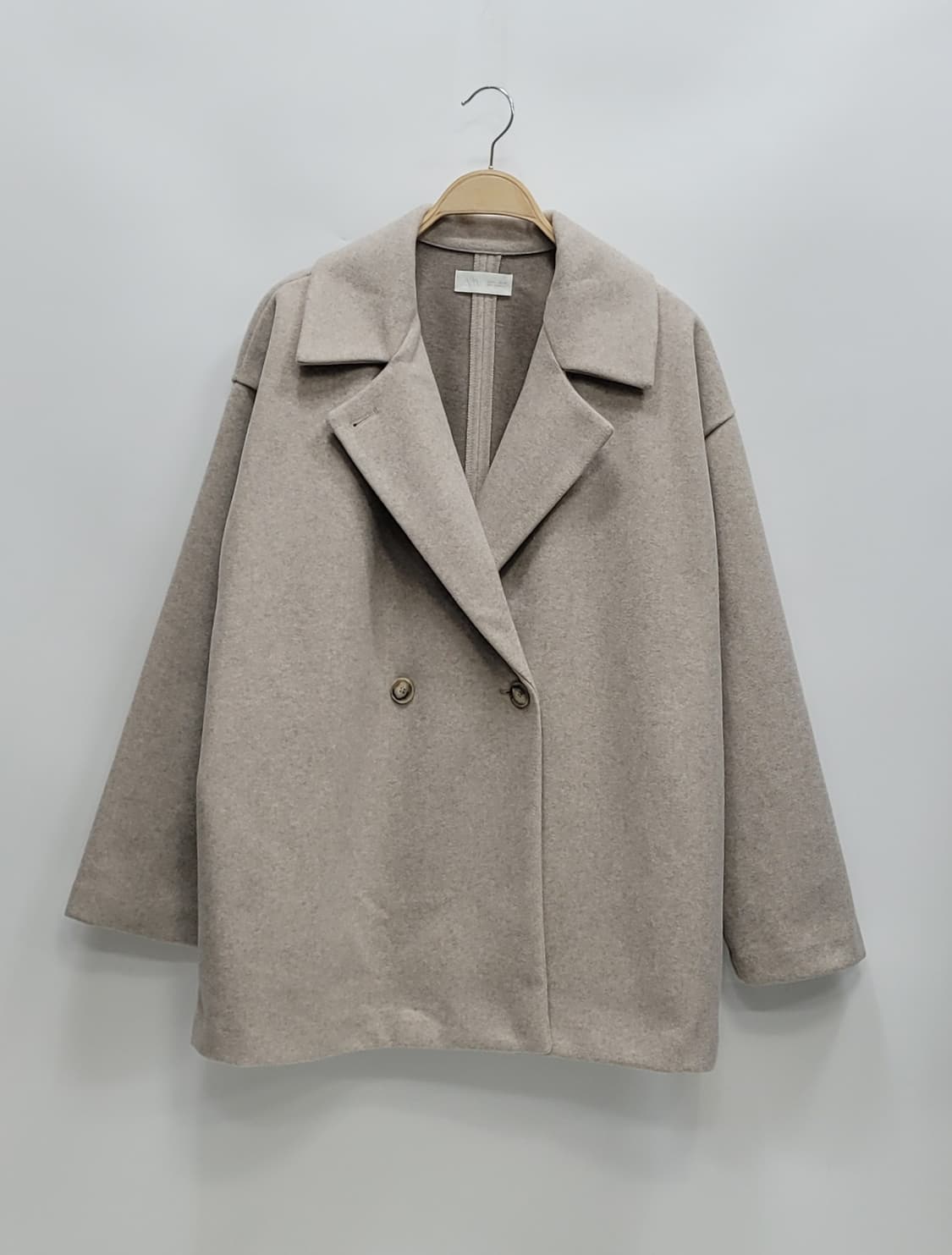 ZARA 자라 오버핏 더블 숏 코트 / 여 L 오트밀
 상품이미지1