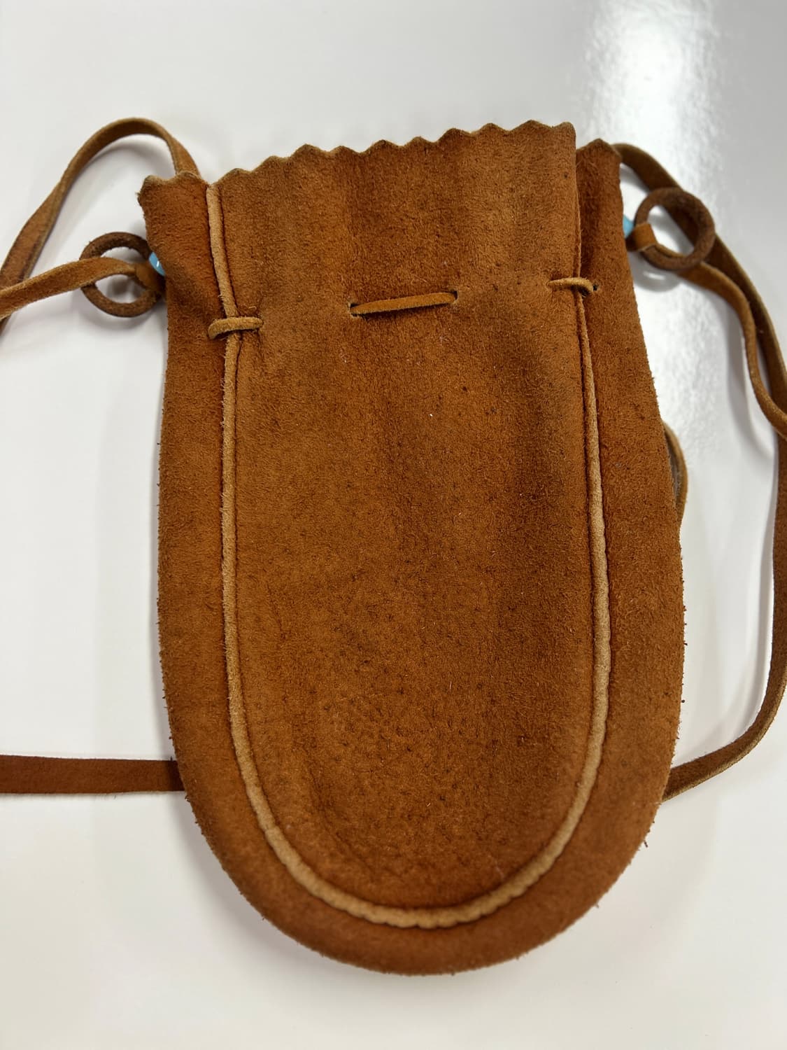 고로스 goros 브라운 디어스킨 메디슨 크로스백 L 상품이미지5