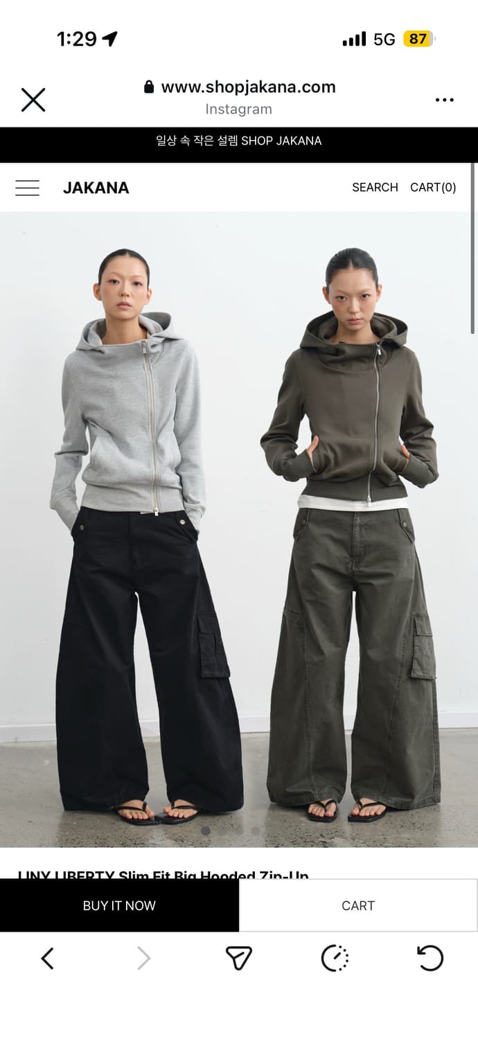 Jakana Liny liberty slim fit big hooded  상품이미지1