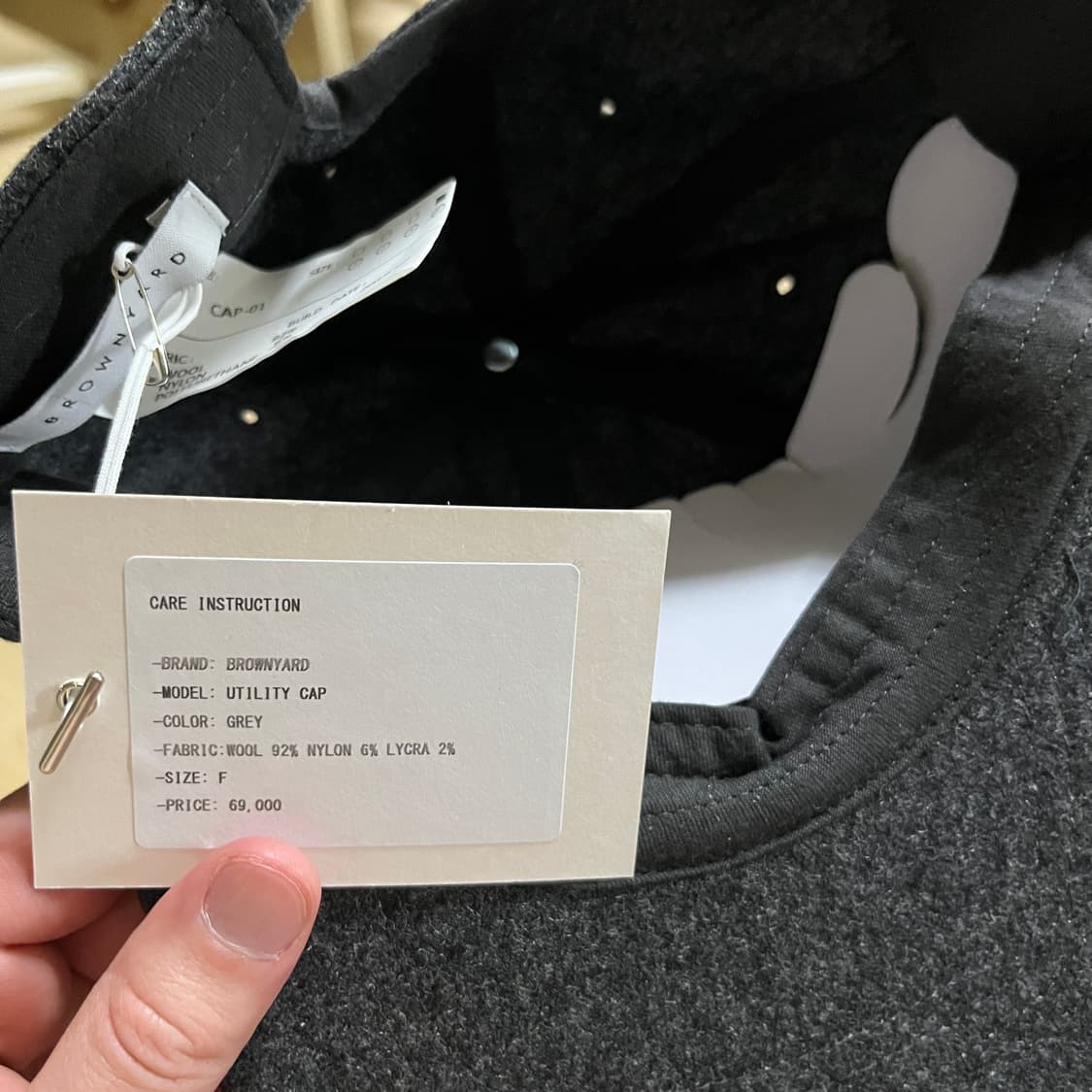 [F]브라운야드 울 모자 볼캡 상품이미지2