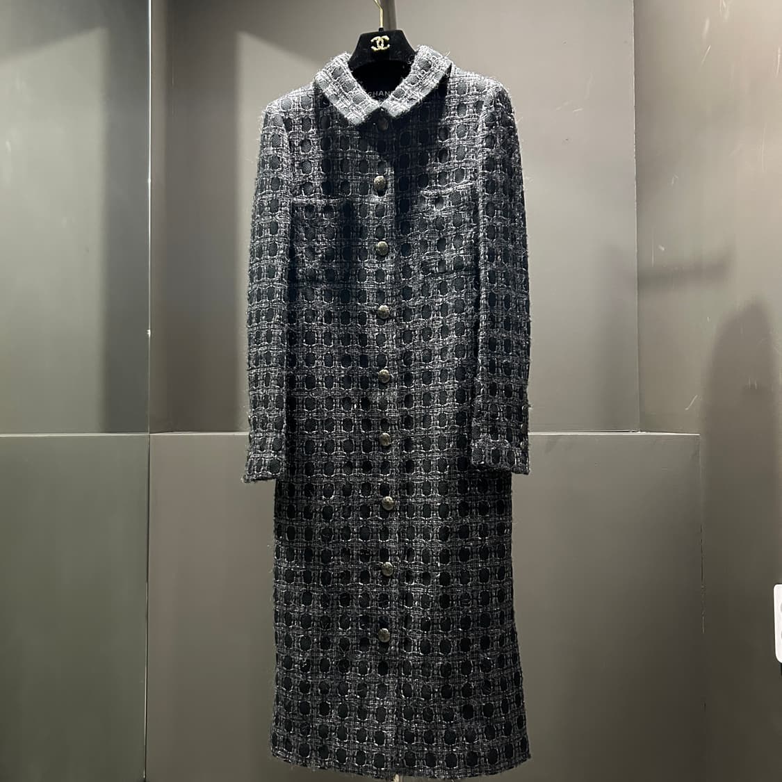 샤넬 런웨이 컬렉션 모헤어 트위드 코트 상품이미지3