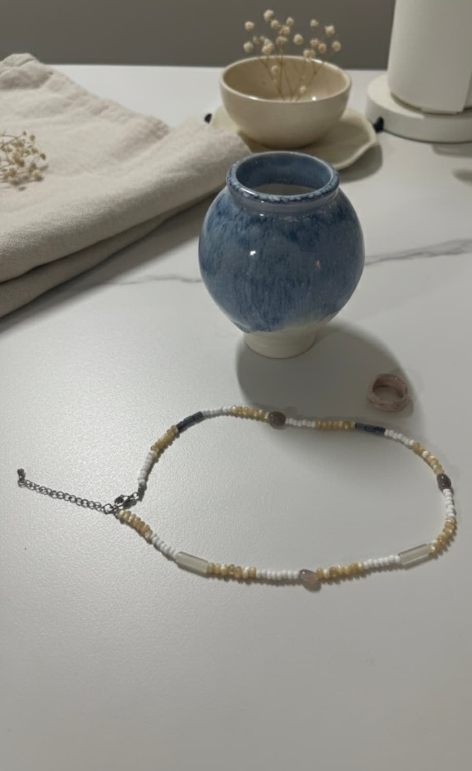 클린 무드 자개 원석 네크리스 상품이미지3