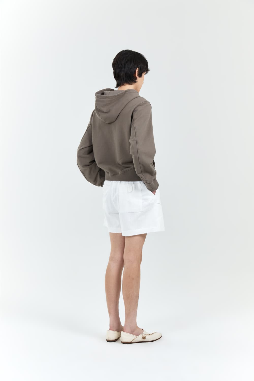 GARMENT DYED WAVE HOODED MODERN MOCHA 상품이미지2