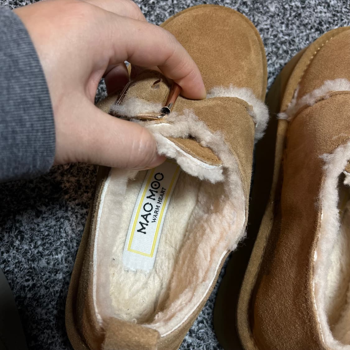 MAC MOC 마크모크 스웨이드 양털 버클 단화 230 상품이미지6