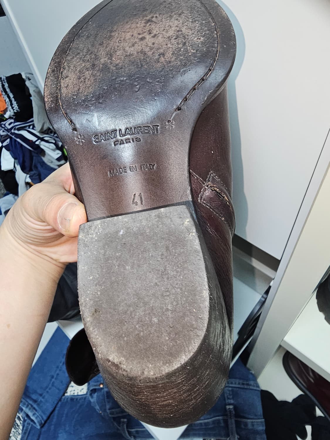 생로랑 루카스 41부츠 브라운/블랙 두제품 상품이미지6