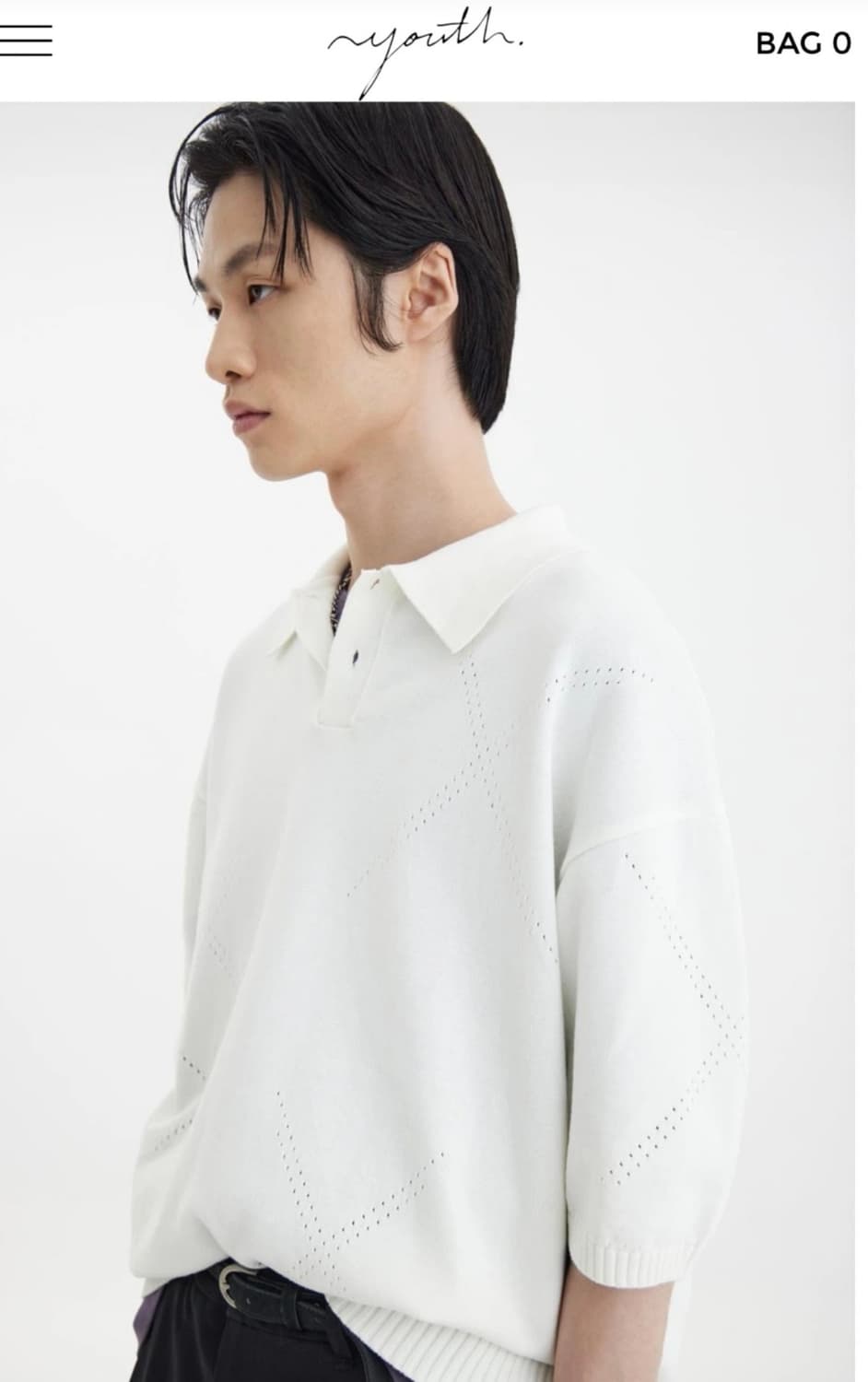 유스 youth H/S 니트 카라 티셔츠 상품이미지4