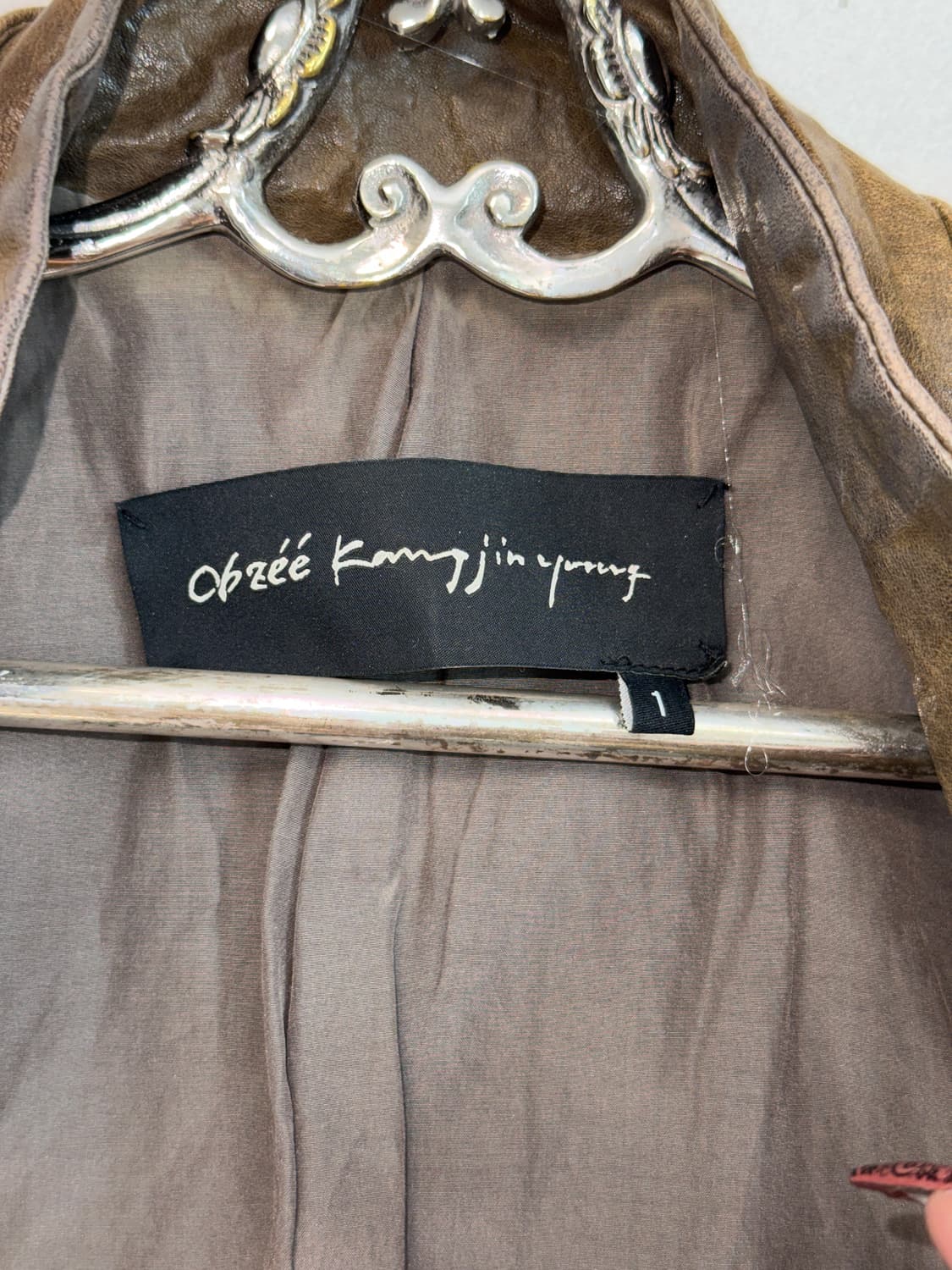 Obzee brown lamb skin napoleon jacket 상품이미지5