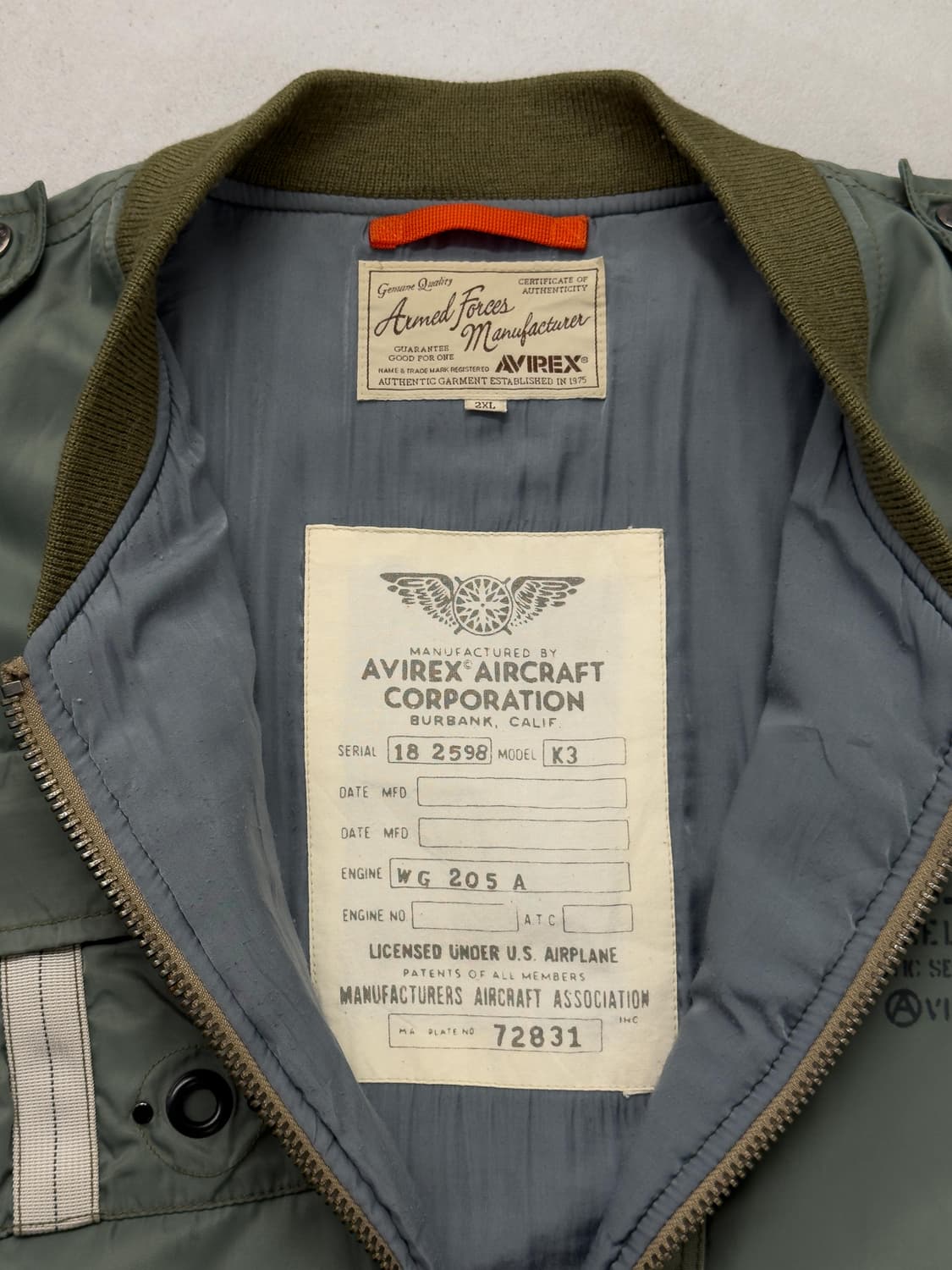 아비렉스 MA-1 상품이미지4