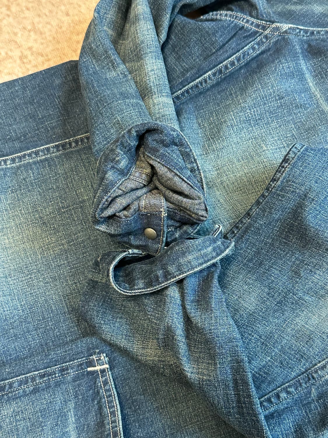 [L] RRL (더블알엘) 엔지니어 면 린넨 데님 자켓 상품이미지8