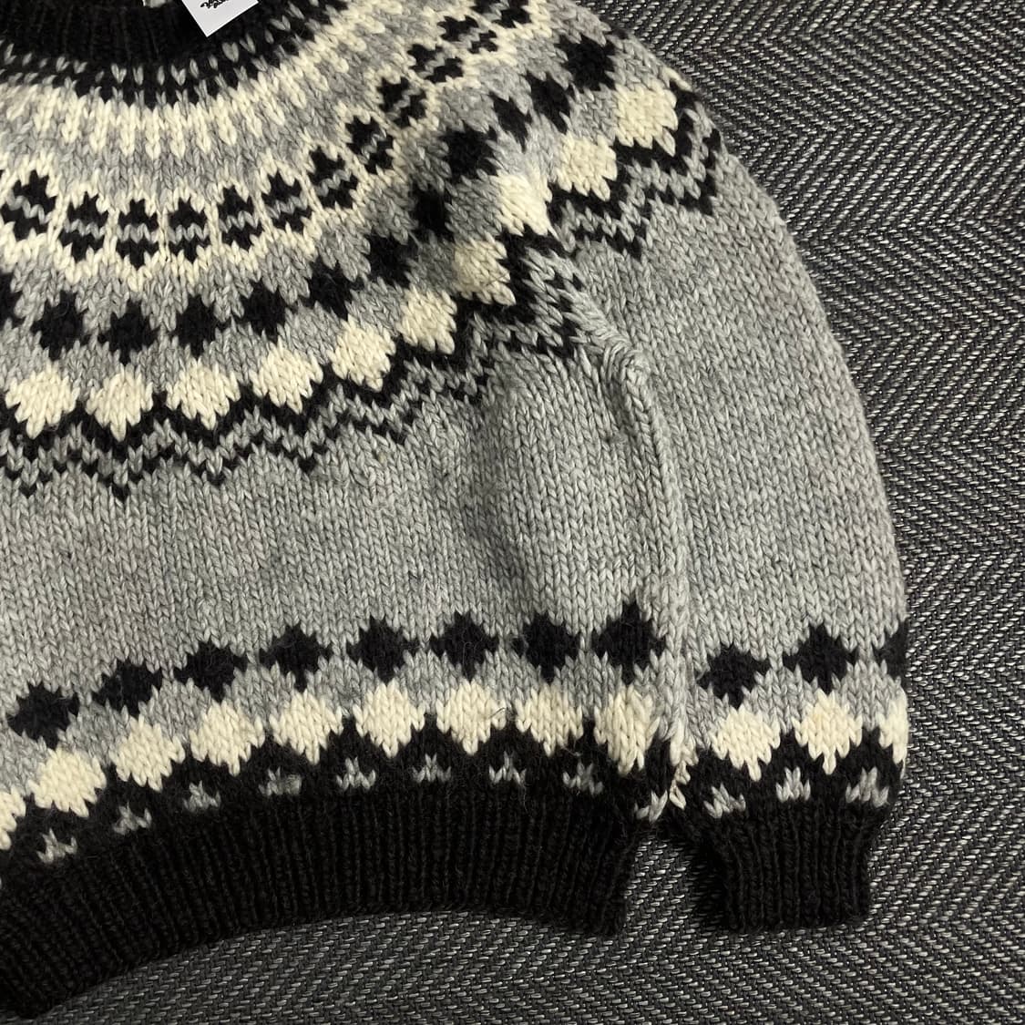 일본 클래식 빈티지 노르딕 패턴 스웨터y 3514 상품이미지3