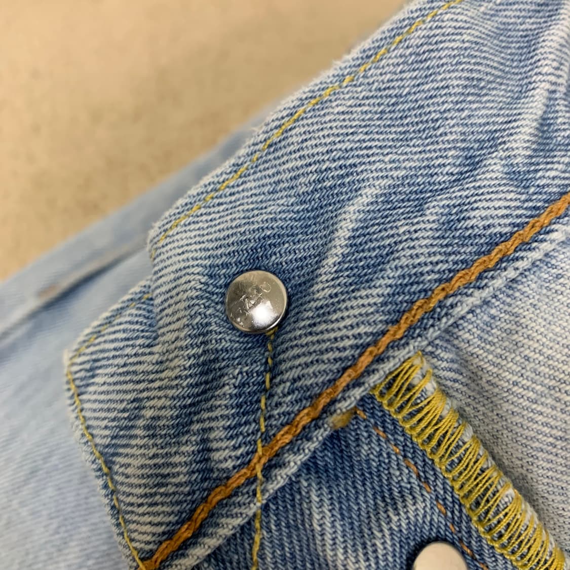 빈티지 리바이스 501 워싱 데님팬츠(34사이즈) 연청 남자청바지 상품이미지5