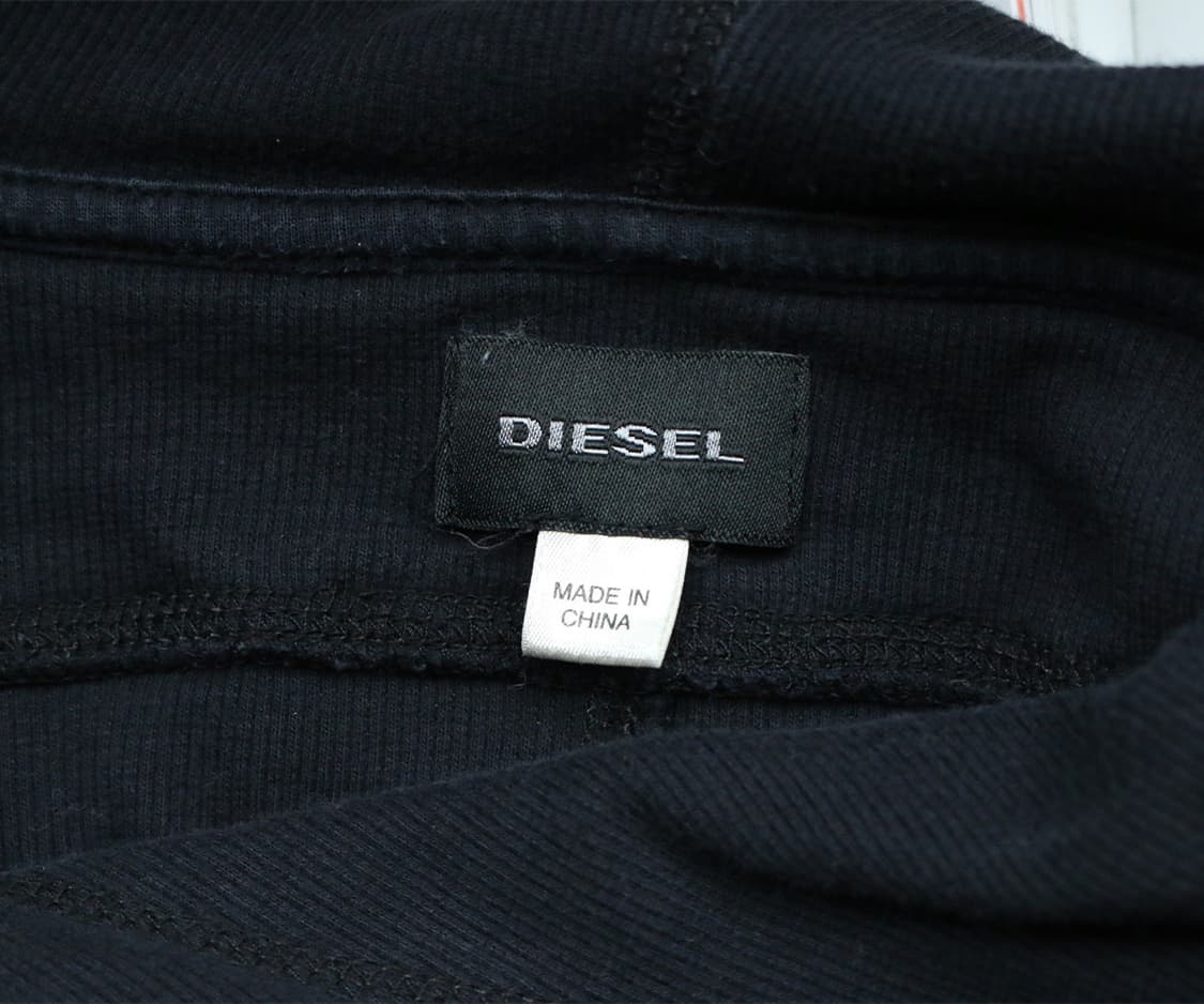 디젤 슬림 블랙 후드티셔츠 상품이미지9