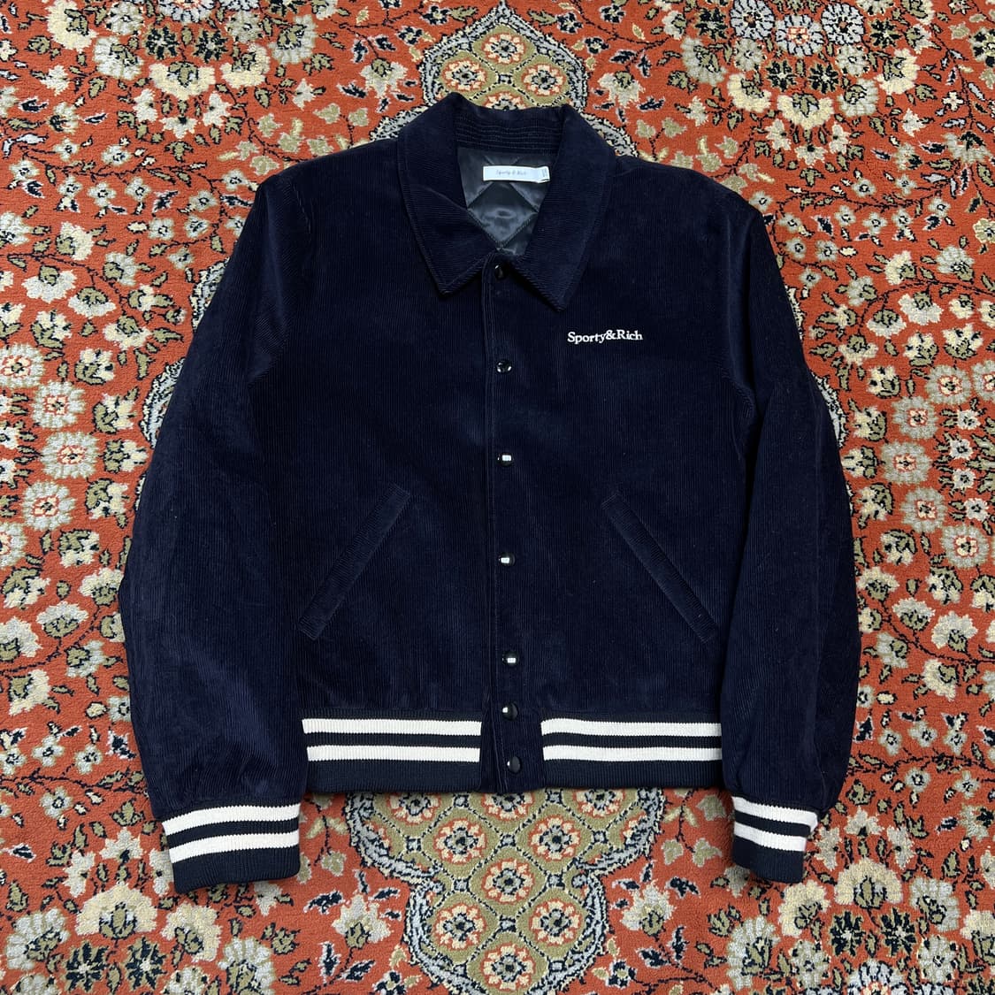 [XL] 스포티앤리치 코듀로이 바시티 자켓 상품이미지1