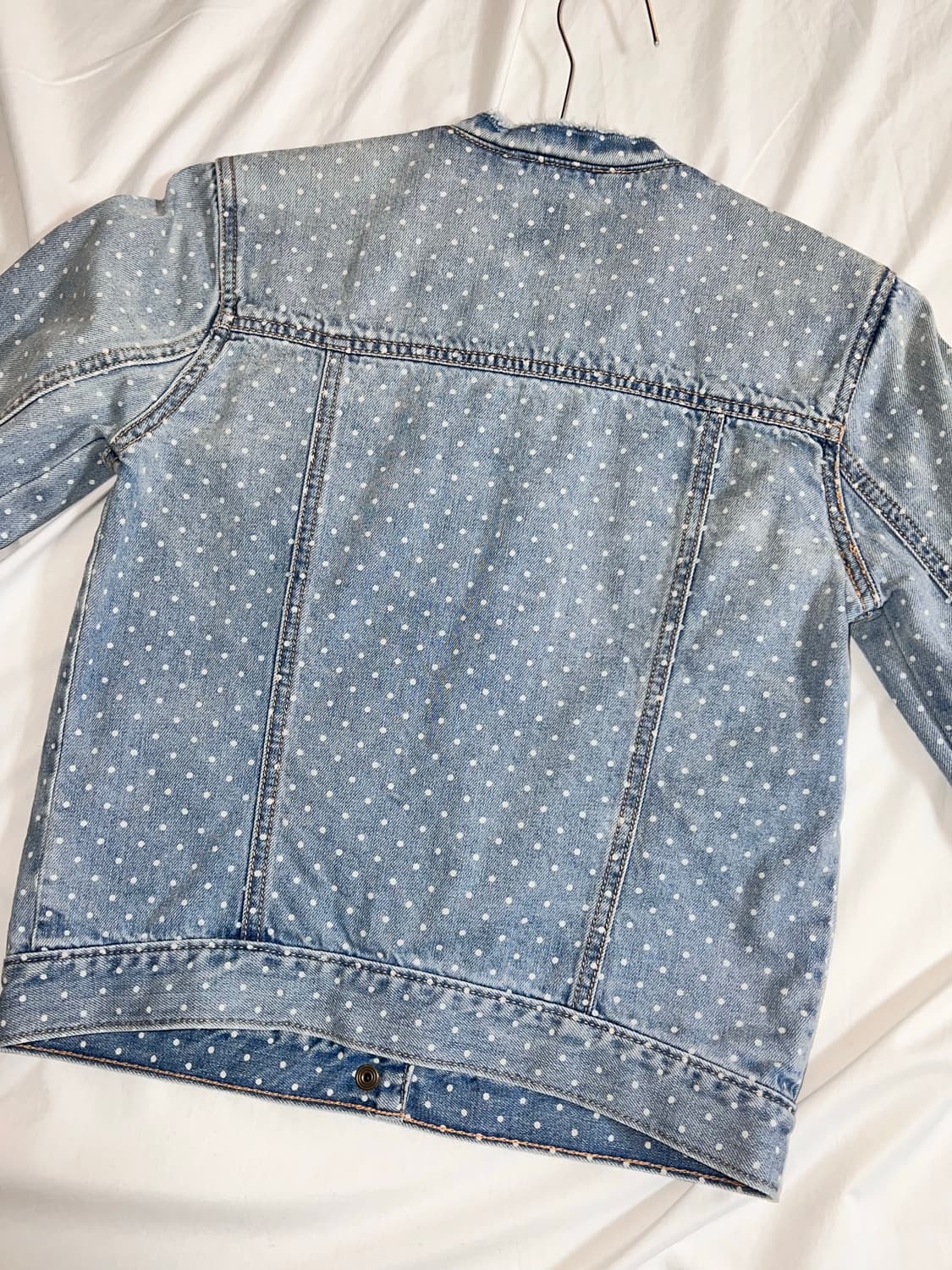 [90사이즈] 귀여운 도트 GAP 연청자켓 하구미룩 모리걸 빈티지 땡땡이 상품이미지4