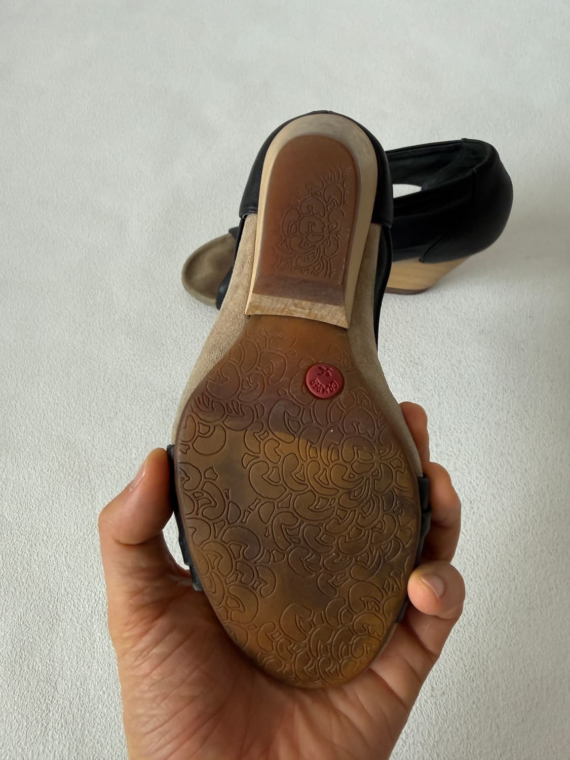 [EU36]캠퍼(CAMPER) 레더 우드굽 웨지힐 상품이미지7