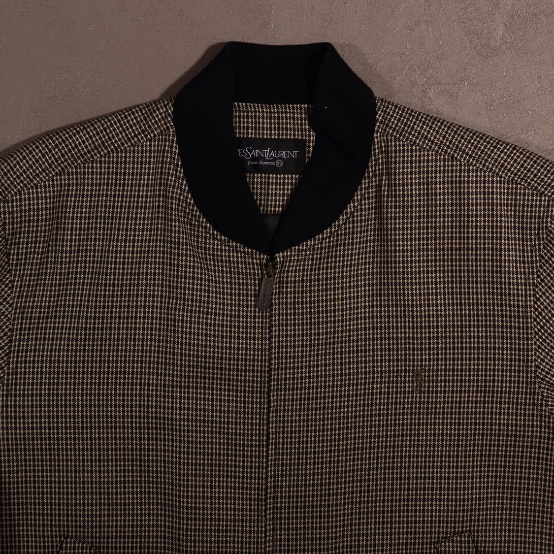 입생로랑 체크 블루종 자켓 상품이미지2