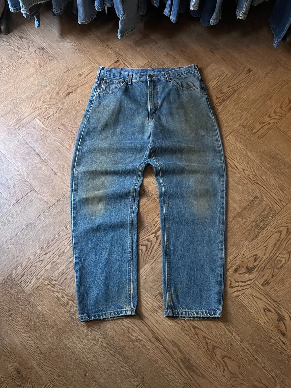 [36]칼하트 USA 더티워싱 워크 데님 팬츠 상품이미지1