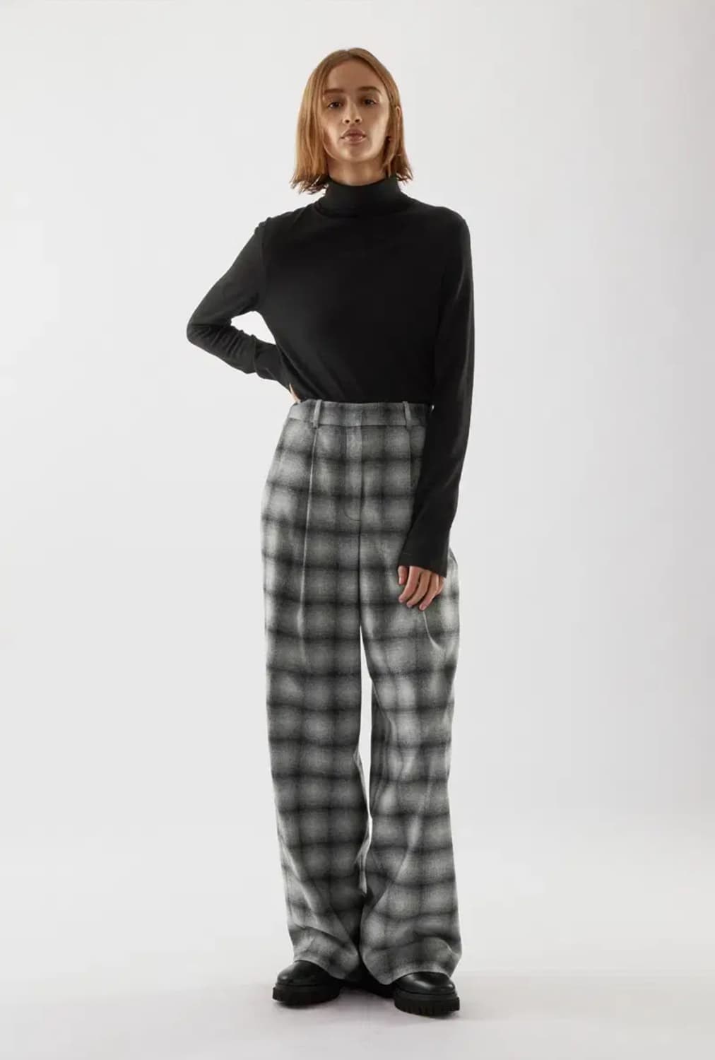 COS/체크 울 트라우저/38 상품이미지1