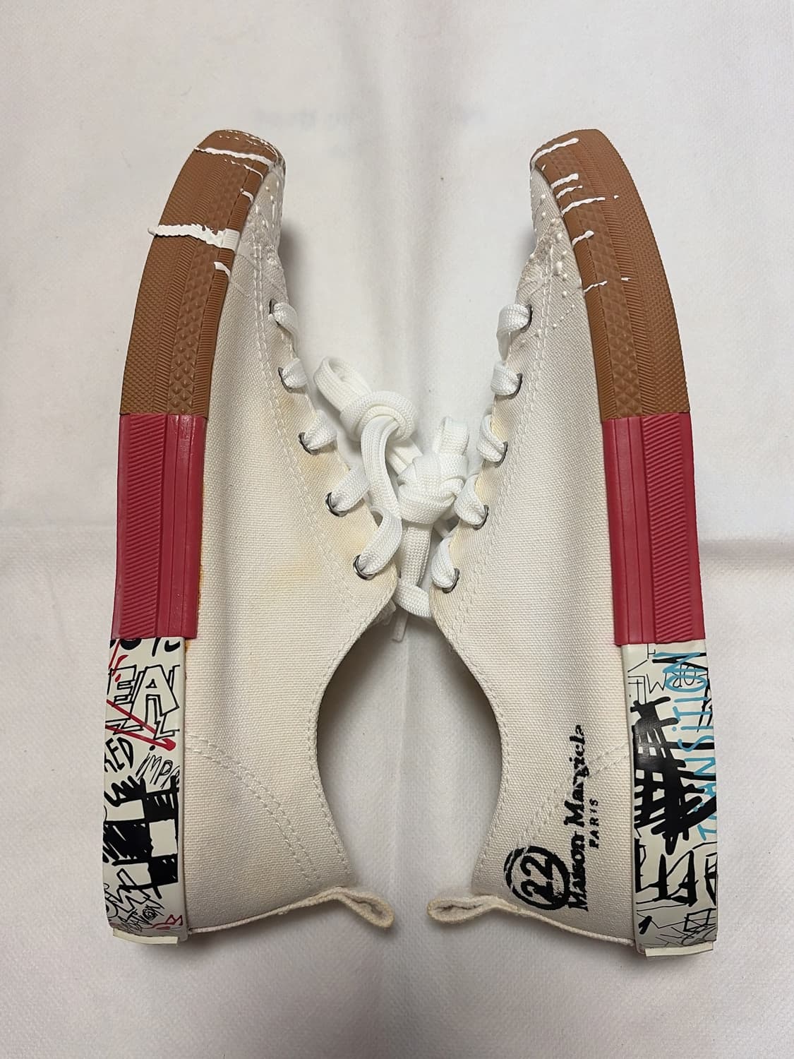 메종 마르지엘라 화이트 스니커즈 39 (250) 판매합니다 ! 상품이미지4