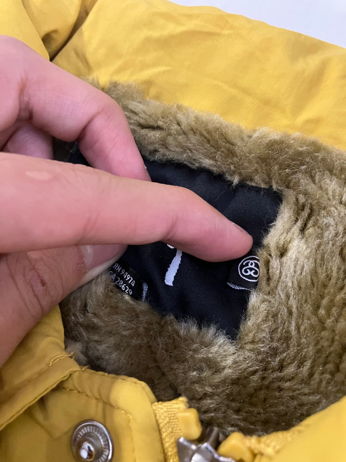 스투시 빈티지 셰르파 양털 코치자켓 플리스 옐로우 상품이미지8