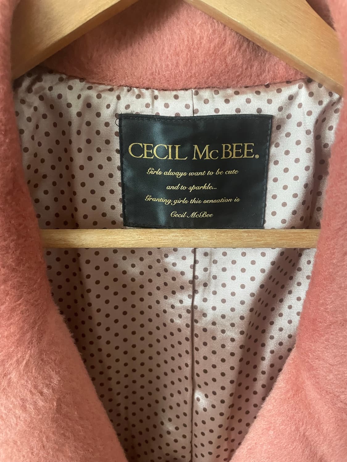 모리걸 빈티지 히메갸루 세실맥비 cecil mcbee 핑크 코트💗🤎 상품이미지2