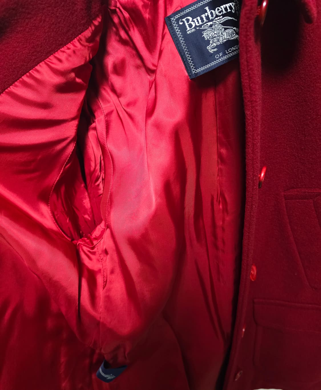 버버리 레드 울코트 상품이미지3