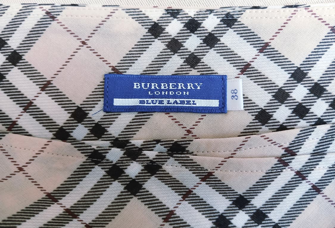 버버리 런던 블루라벨 핑크 노바체크 랩 미니스커트 (Made in Jap 상품이미지4