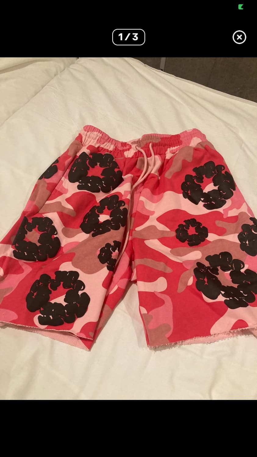 데님티어스 카모 핑크 반바지 상품이미지1