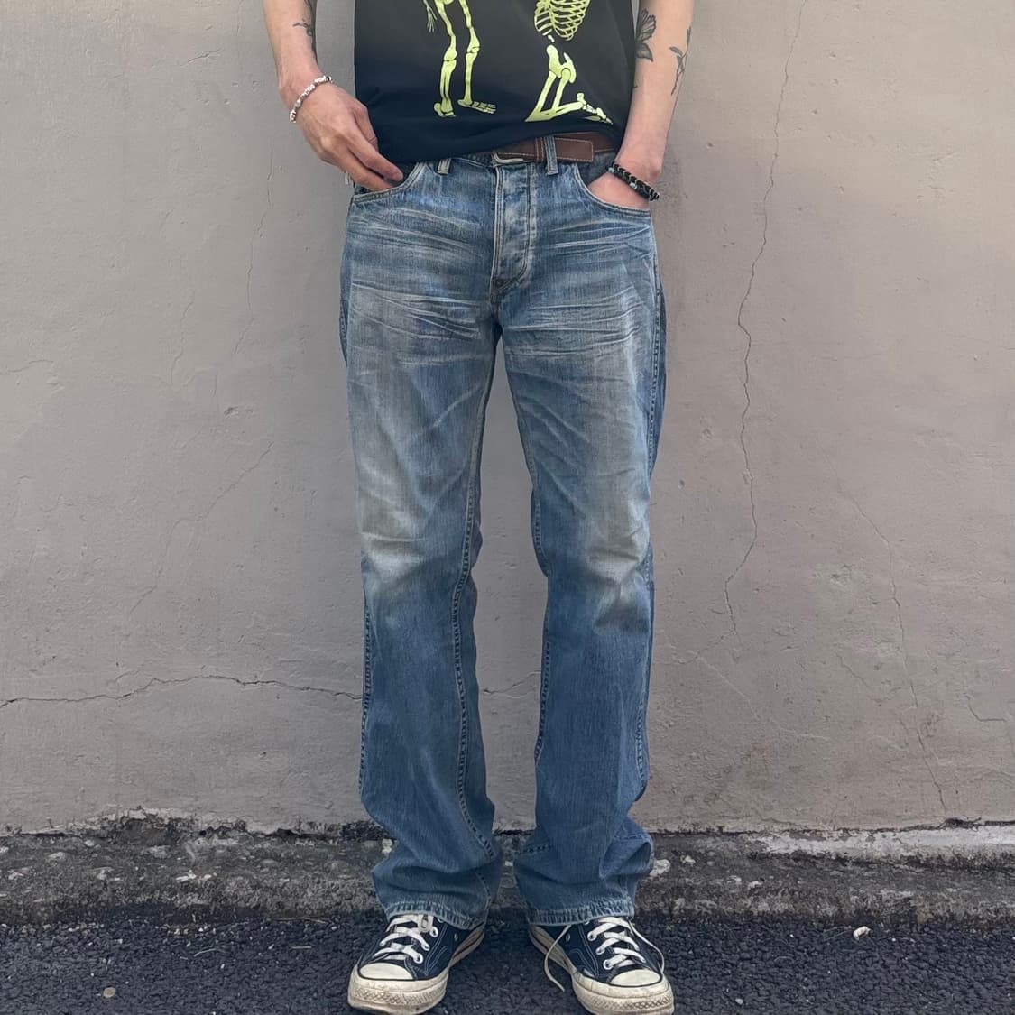 일본 리 유니온 메이드 신치백 서스펜더 워크 팬츠 상품이미지1