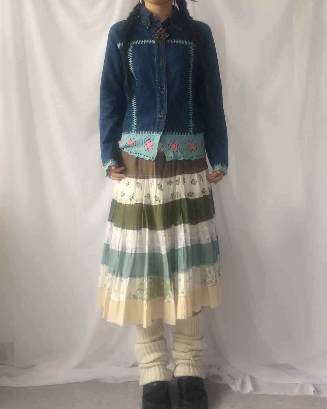 Crochet layered denim jacket 상품이미지6