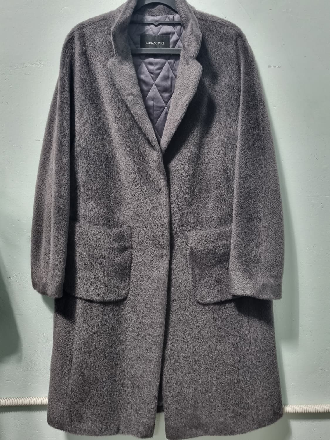 루치아노최 수리알파카 차콜 코트 77 상품이미지1