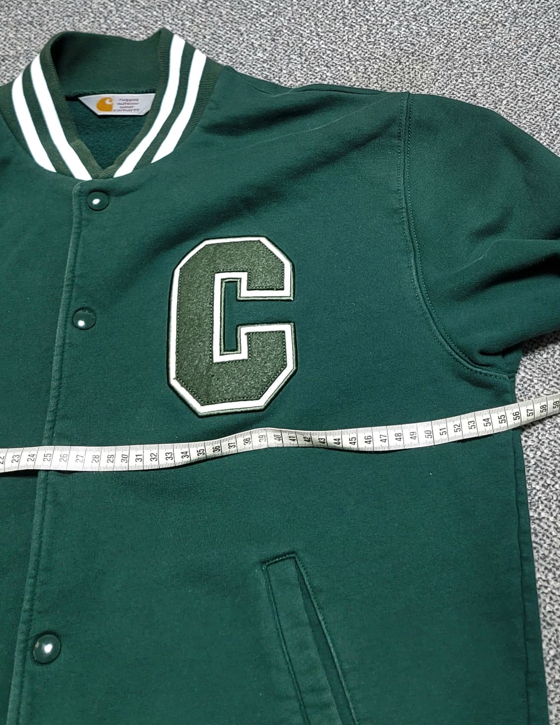 Carhartt 그린 C 로고 바시티 자켓 L 상품이미지4