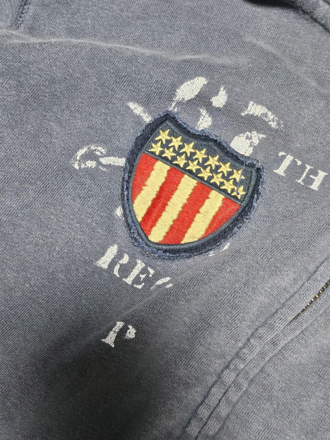 90s 폴로랄프로렌 빅포니 성조기 후드집업 L 상품이미지4