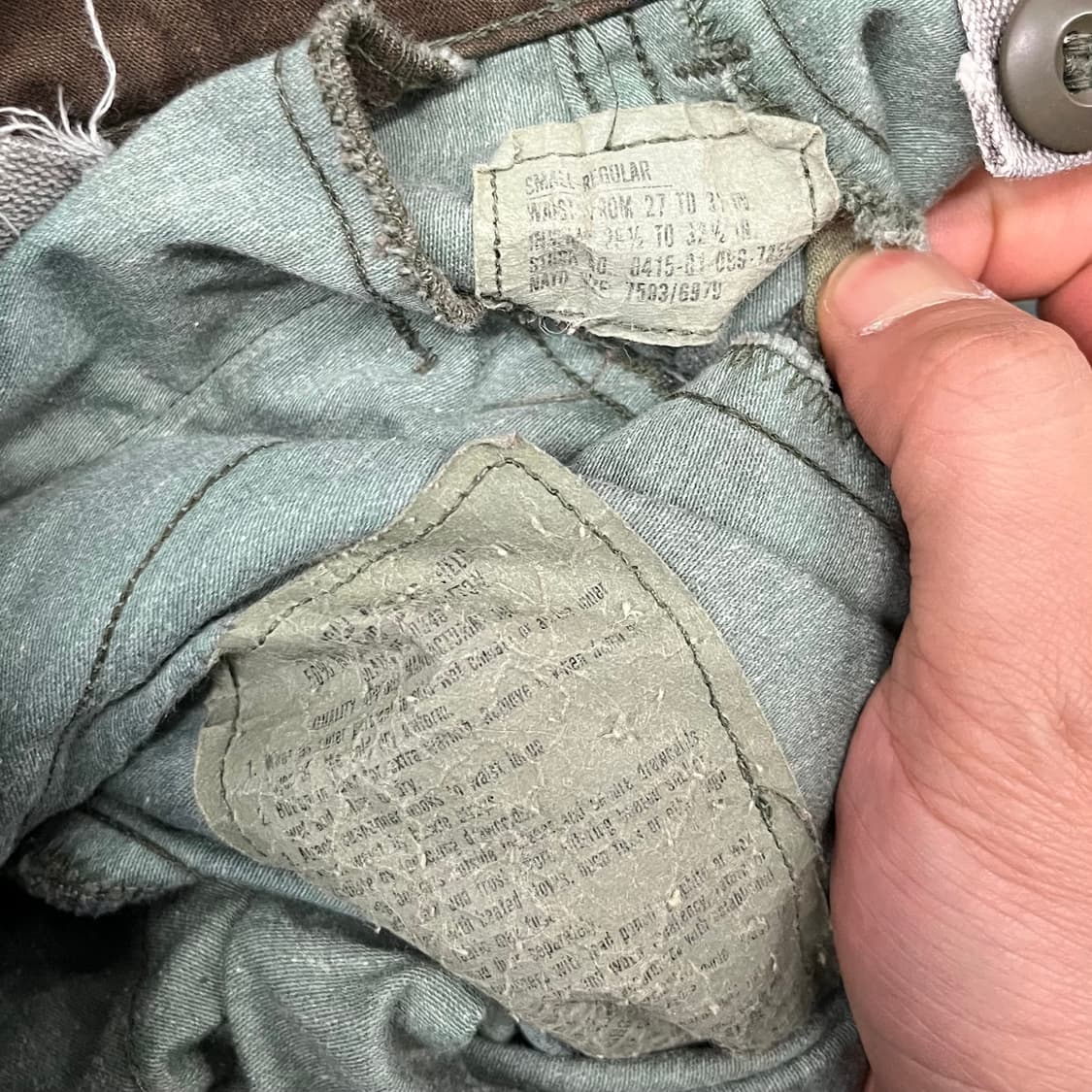 80s 오리지날 미군 M-65 필드 팬츠 (S/R) 상품이미지7