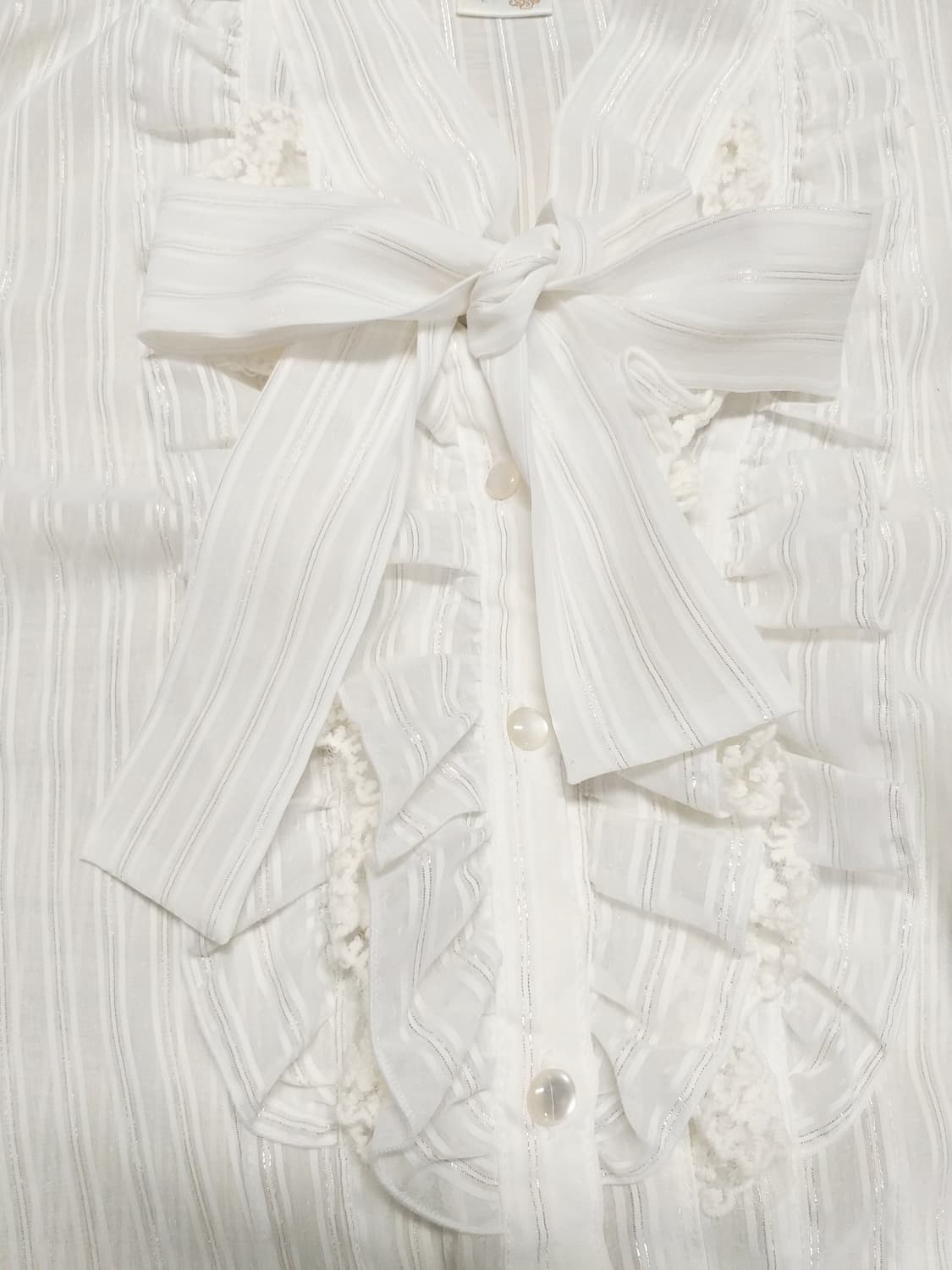 빈티지 프릴레이스 리본블라우스 핀터깔달천대장히메로맨틱갸루캐캐체y2k로리타 상품이미지2